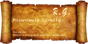 Rozenzweig Gizella névjegykártya